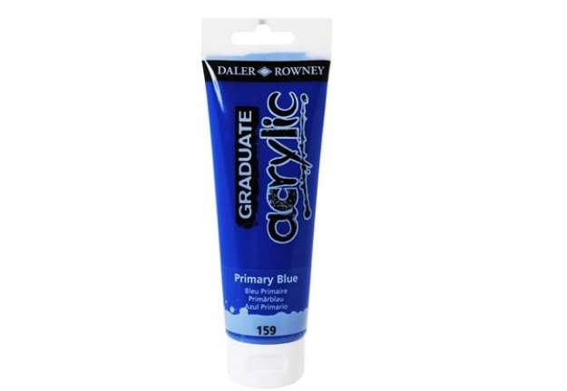 Immagine di Colore acrilico fine Graduate - 120 ml - blu primario - Daler Rowney