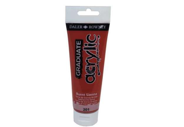 Immagine di Colore acrilico fine Graduate - 120 ml - terra di Siena bruciata - Daler Rowney