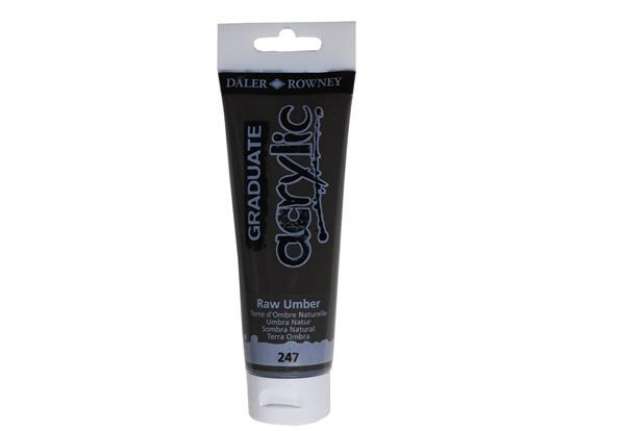Immagine di Colore acrilico fine Graduate - 120 ml - terra d'ombra naturale - Daler Rowney