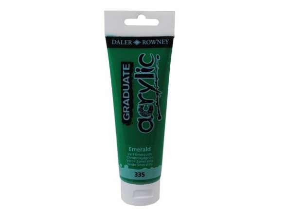 Immagine di Colore acrilico fine Graduate - 120 ml - verde smeraldo - Daler Rowney