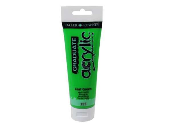 Immagine di Colore acrilico fine Graduate - 120 ml - verde foglia - Daler Rowney