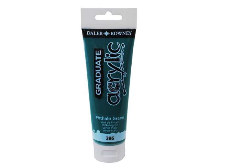 Immagine di Colore acrilico fine Graduate - 120 ml - verde ftalo - Daler Rowney