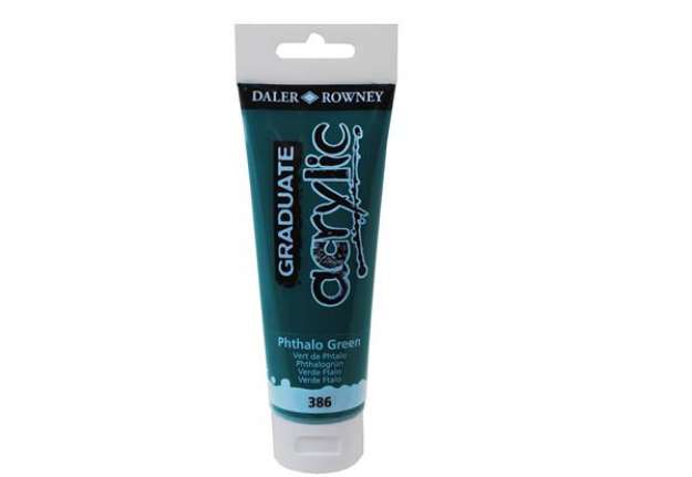 Immagine di Colore acrilico fine Graduate - 120 ml - verde ftalo - Daler Rowney