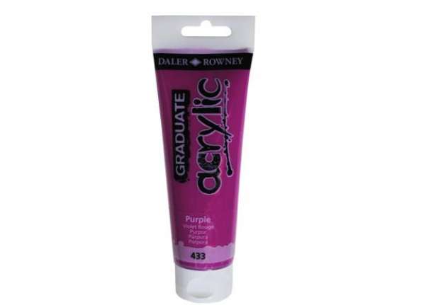 Immagine di Colore acrilico fine Graduate - 120 ml - porpora - Daler Rowney