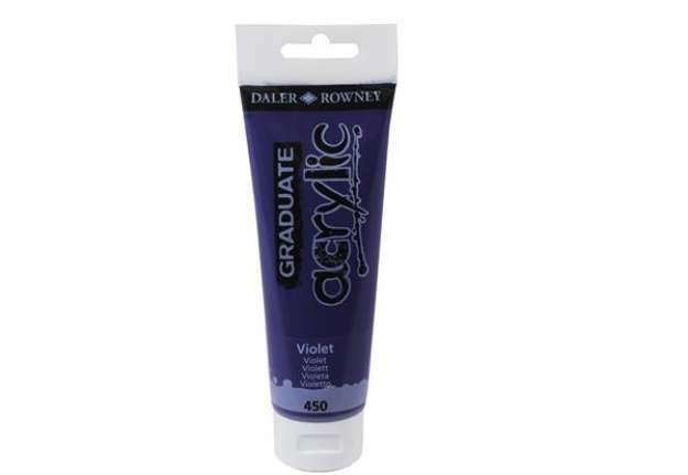 Immagine di Colore acrilico fine Graduate - 120 ml - violetto - Daler Rowney