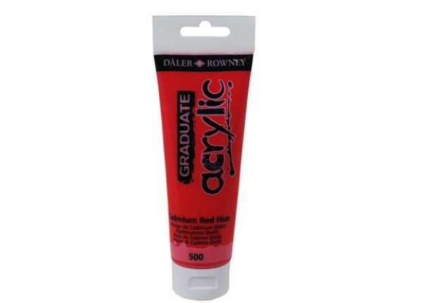 Immagine di Colore acrilico fine Graduate - 120 ml - rosso cadmio imitazione - Daler Rowney