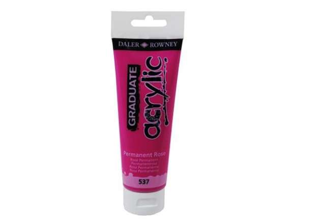 Immagine di Colore acrilico fine Graduate - 120 ml - rosa permanente - Daler Rowney
