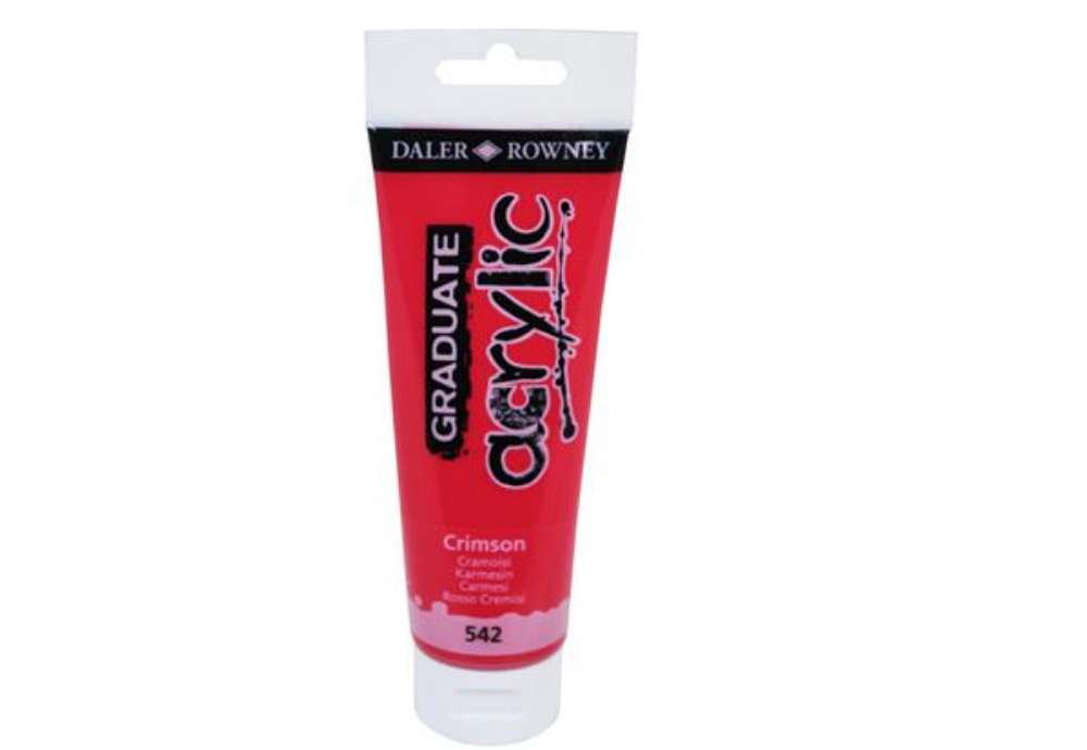 Immagine di Colore acrilico fine Graduate - 120 ml - cremisi - Daler Rowney