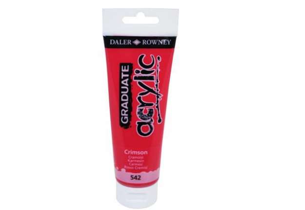 Immagine di Colore acrilico fine Graduate - 120 ml - cremisi - Daler Rowney