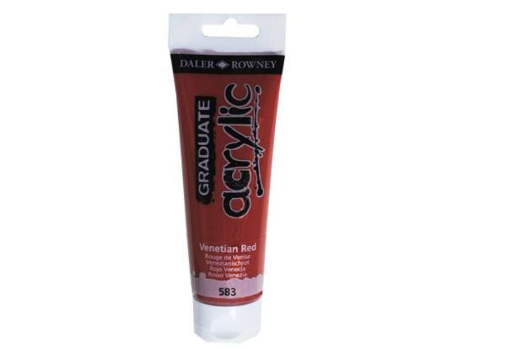 Immagine di Colore acrilico fine Graduate - 120 ml - rosso Venezia - Daler Rowney