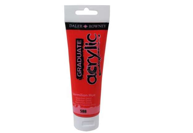 Immagine di Colore acrilico fine Graduate - 120 ml - vermiglione - Daler Rowney