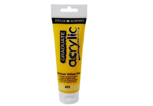 Immagine di Colore acrilico fine Graduate - 120 ml - giallo cadmio imitazione - Daler Rowney
