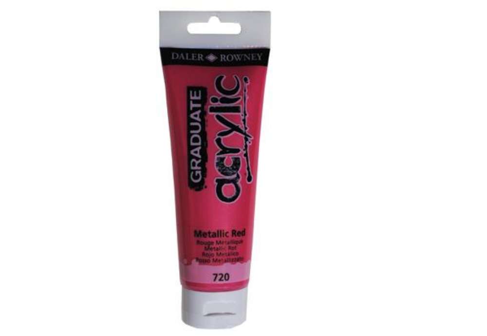 Immagine di Colore acrilico fine Graduate - 120 ml - rosso metal - Daler Rowney