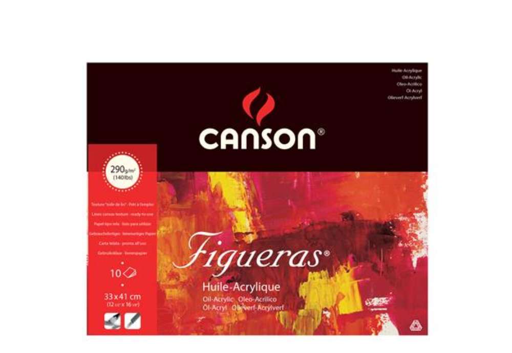 Immagine di Blocco collato lato corto Figueras - 33x41 cm - 6F - 290 gr - 10 fogli - Canson