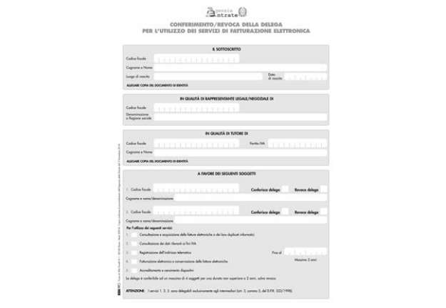 Immagine di Modulo per conferimento revoca - fatt. elettronica - 29,7x21cm - Edipro