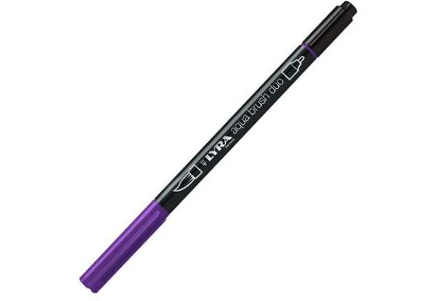 Immagine di Pennarello Aqua Brush Duo - punte 2/4 mm - violetto bluastro - Lyra