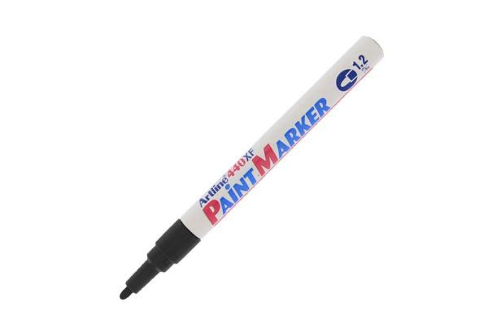 Immagine di Marcatore permanente A 440 - a vernice - punta tonda fine - 1,2 mm - nero - Artline