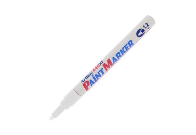 Immagine di Marcatore permanente A 440 - a vernice - punta tonda fine - 1,2 mm - bianco - Artline