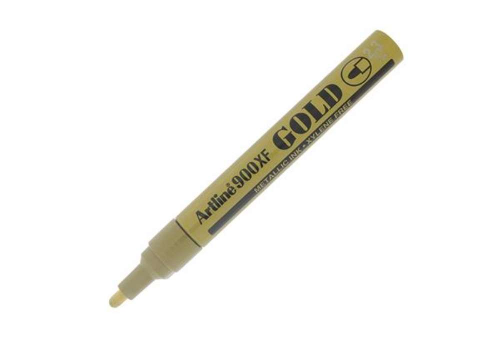 Immagine di Marcatore permanente A 900 - a vernice - punta tonda - 2,3 mm - oro - Artline