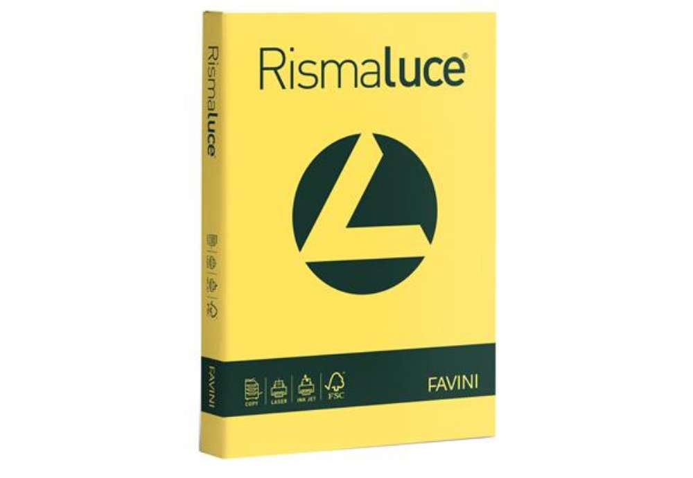 Immagine di Carta Rismaluce - A4 - 90 gr - giallo sole 53 - Favini - conf. 300 fogli
