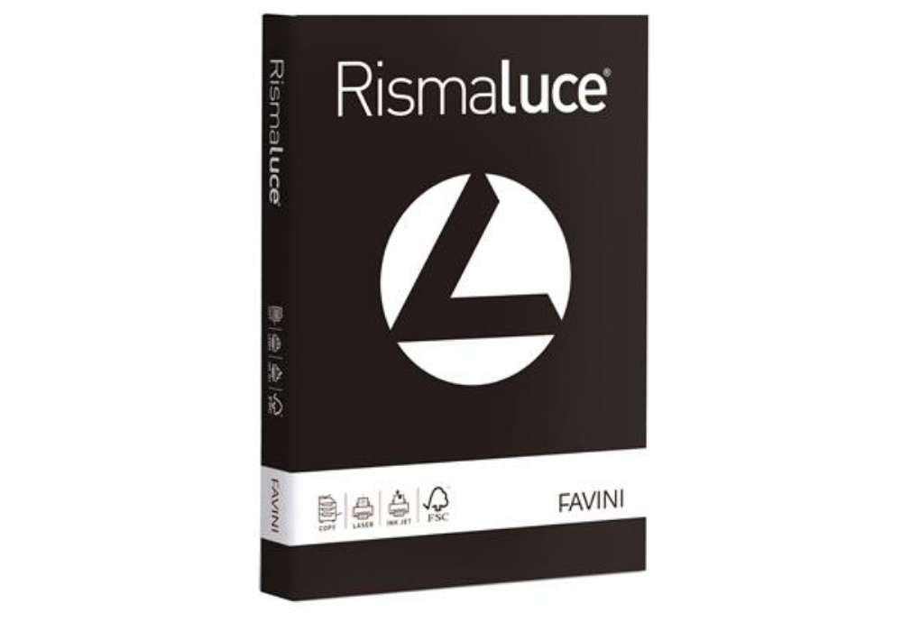Immagine di Carta Rismaluce - A4 - 90 gr - nero 63 - Favini - conf. 300 fogli
