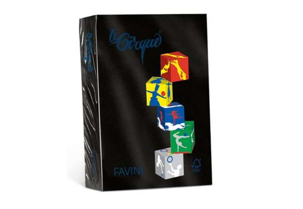 Immagine di Carta Le Cirque - A4 - 160 gr - nero 400 - Favini - conf. 250 fogli