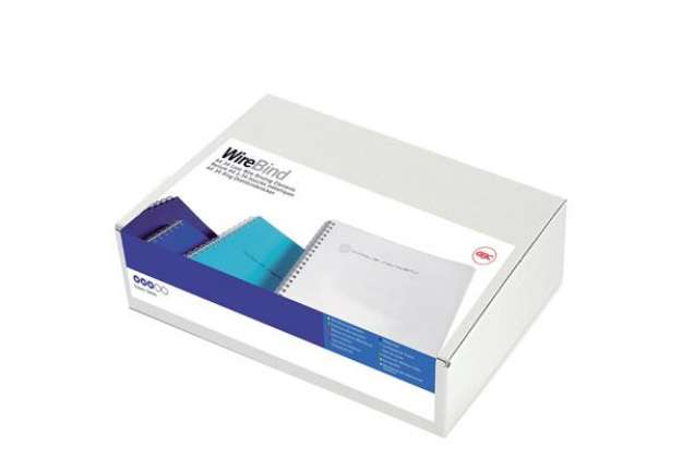 Immagine di Dorsi WireBind per rilegatura - passo 3:1 - metallo - 34 anelli - 5 mm - bianco - GBC - scatola 100