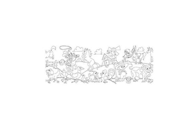 Immagine di Rotolo creativo adesivo - tema fattoria - 30x400cm - info