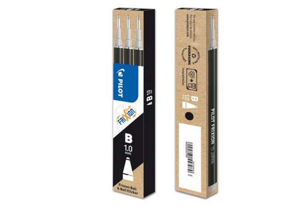 Immagine di Refill sfera frixionball clicker - punta 1,0mm - nero - Pilot - conf. 3 pezzi