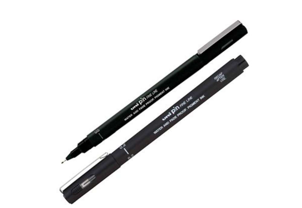Immagine di Pin fineliner  - punta 0,2mm - nero - Uni Mitsubishi