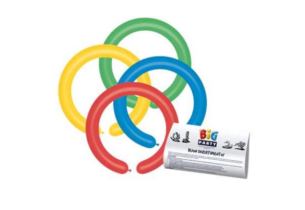 Immagine di Palloncini in lattice modellabili - ? 5 cm - colori assortiti - Big Party - busta 25 pezzi