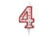 Immagine di Candelina Zuccherino - numero 4 - H 8.5 cm - Big Party