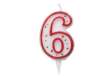 Immagine di Candelina Zuccherino - numero 6 - H 8.5 cm - Big Party