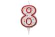 Immagine di Candelina Zuccherino - numero 8 -  H 8.5 cm - Big Party