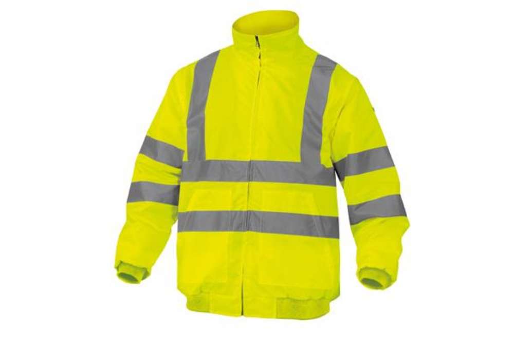 Immagine di Giubbotto alta visibilità Reno HV - poliestere/poliuretano - taglia M - giallo fluo - Deltaplus