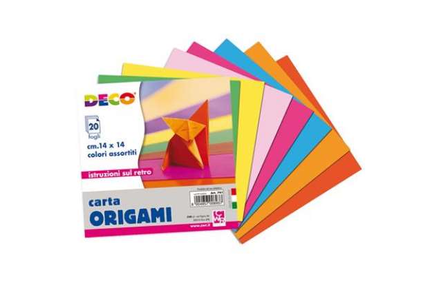 Immagine di Carta per origami - 14x14cm - colori assortiti  - DECO - Conf. da 20 fogli
