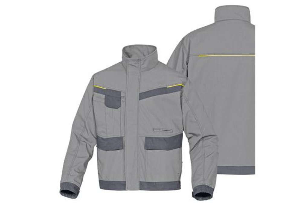 Immagine di Giaccca da lavoro Mach 2 - tela/poliestere/cotone - taglia M - grigio chiaro/grigio scuro - Deltaplu