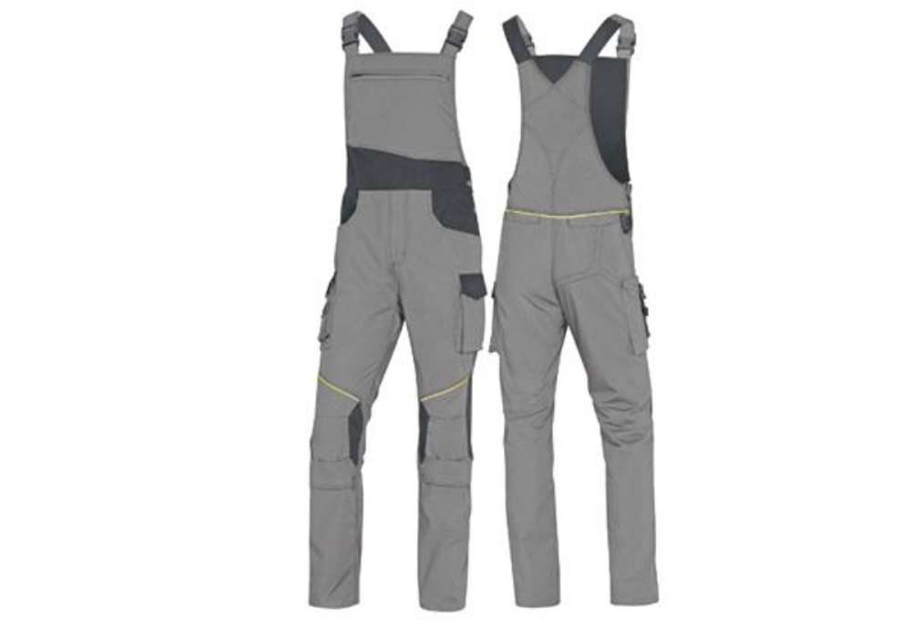 Immagine di Salopette da lavoro Mach 2 - tela/poliestere/cotone - taglia M - grigio chiaro/grigio scuro - Deltap