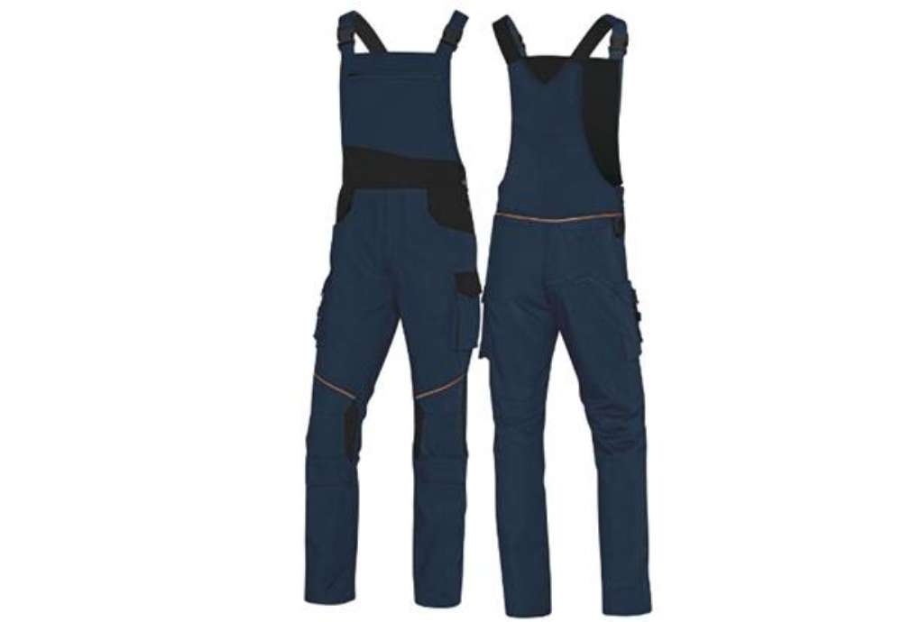 Immagine di Salopette da lavoro Mach 2 - tela/poliestere/cotone - taglia M - blu/nero - Deltaplus