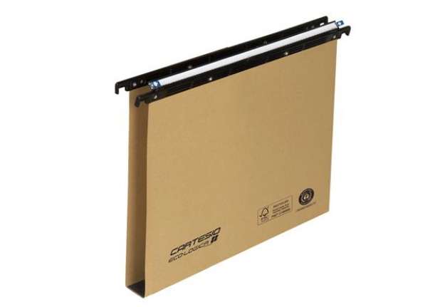 Immagine di Cartella sospesa Cartesio Eco-logica - cassetto - 33 cm - fondo U - 31,3 x 25 cm - avana - Bertesi