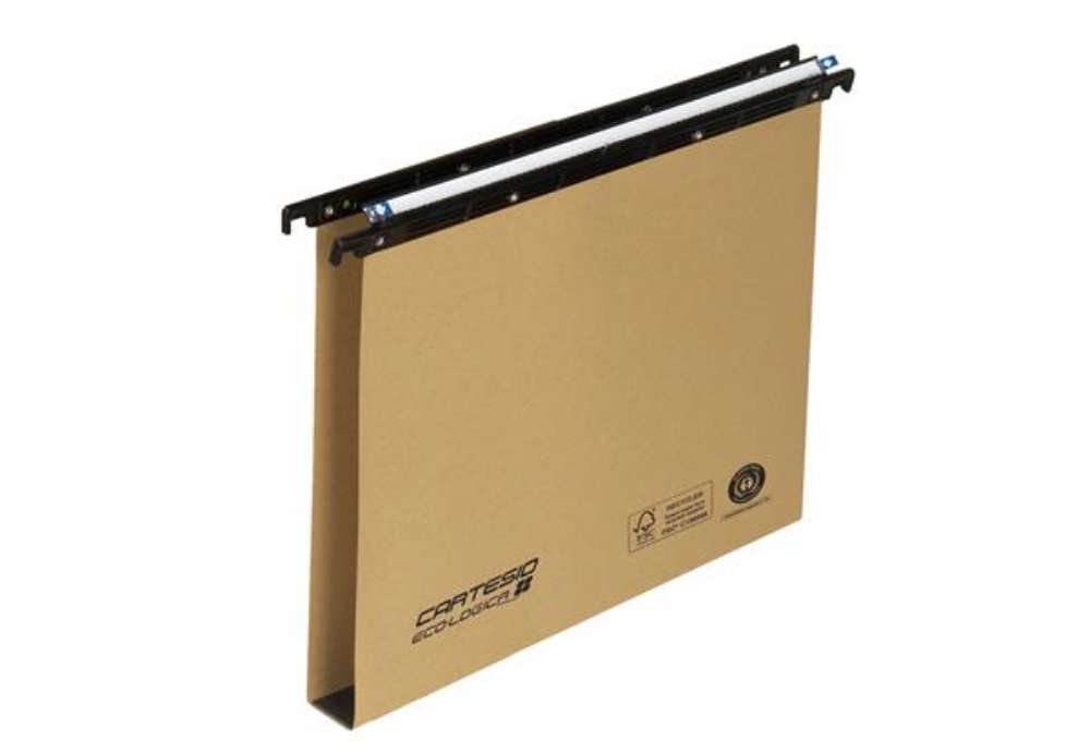 Immagine di Cartella sospesa Cartesio Eco-logica - cassetto - 39 cm - fondo U - 37 x 25 cm - avana - Bertesi