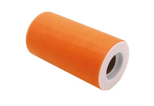 Immagine di Tulle in rotolo - arancione - 12,5cmx25mt - Big Party
