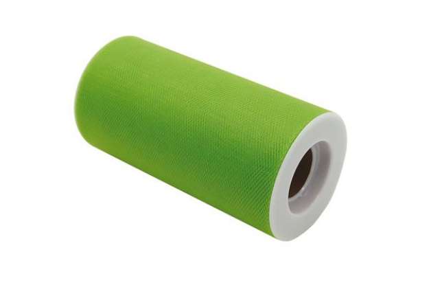 Immagine di Tulle - verde - in rotolo da 12,5 cm x 25 mt - Big Party