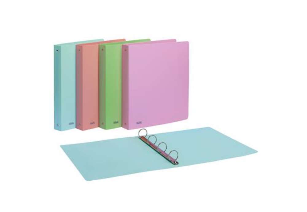 Immagine di Raccoglitore Pastel - 22 x 30 cm - 4 anelli tondi 15 mm - PP - colori assortiti - Favorit