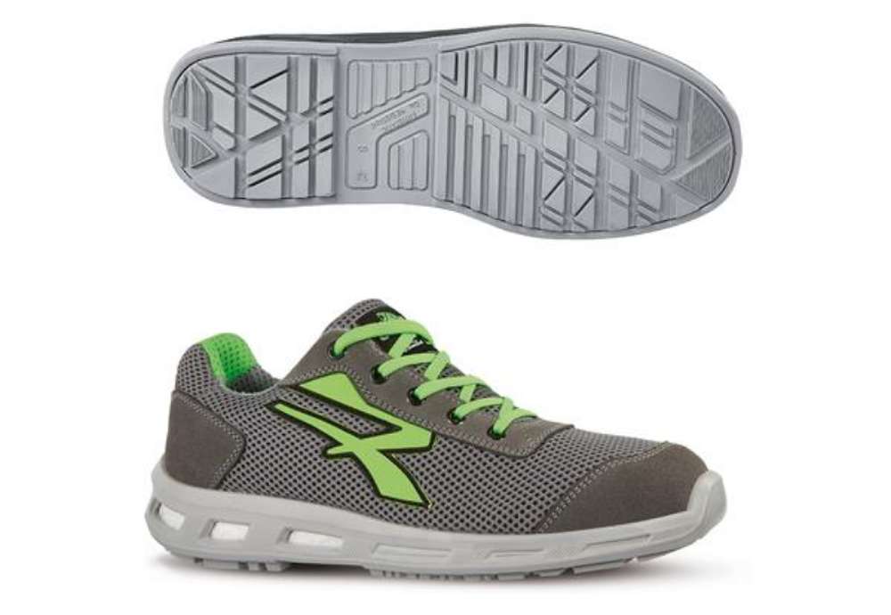 Immagine di Calzatura di sicurezza  Summer S1P SRC Red Lion - pelle scamosciata morbida - numero 45 - grigio/ver