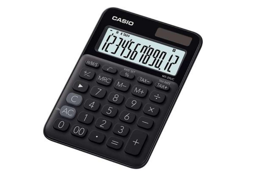 Immagine di Calcolatrice da tavolo MS 20UC - 105x149,5x23 mm - 12 cifre - plastica - nero - Casio