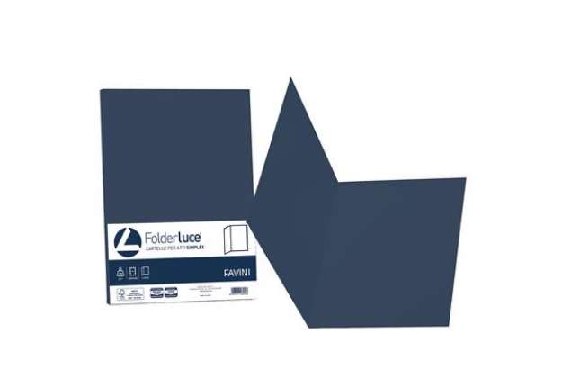 Immagine di Cartelline semplici Luce - 200 gr - 25 x 34 cm - blu cobalto - Favini - conf. 50 pezzi