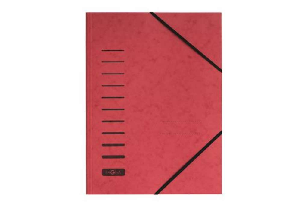 Immagine di Cartella con elastico angolare - A4 - dorso variabile - cartoncino - rosso - Pagna