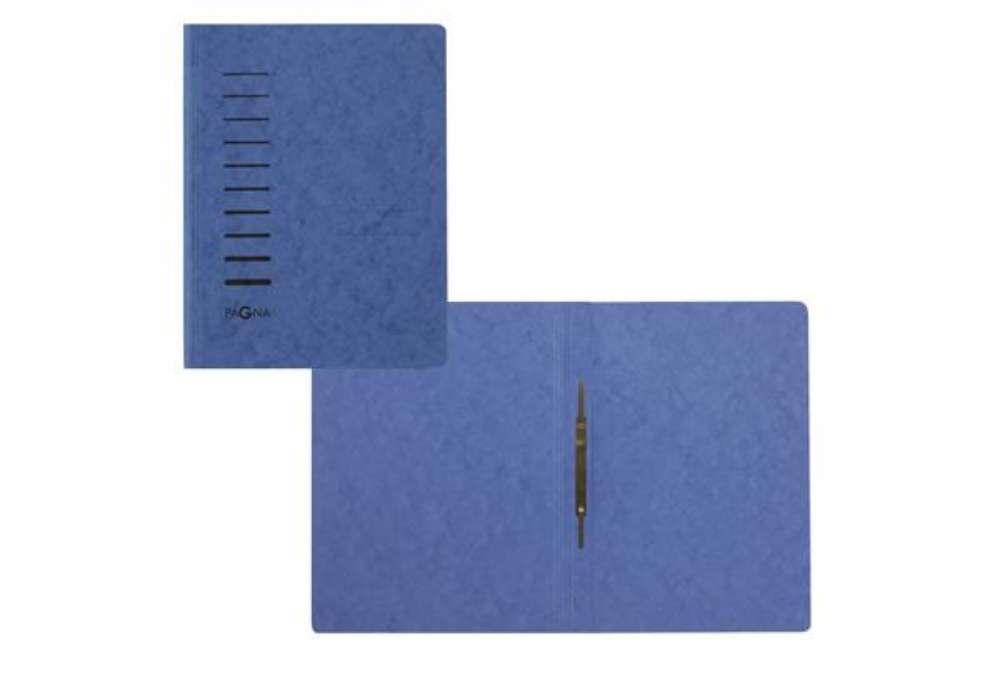 Immagine di Cartellina semplice con pressino- 265 gr - A4 - cartone pressato - blu - Pagna