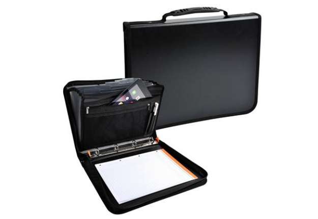 Immagine di Conferenziere con meccaniscmo Exafolder - PPL - 4 anelli 30 mm - nero - Exacompta